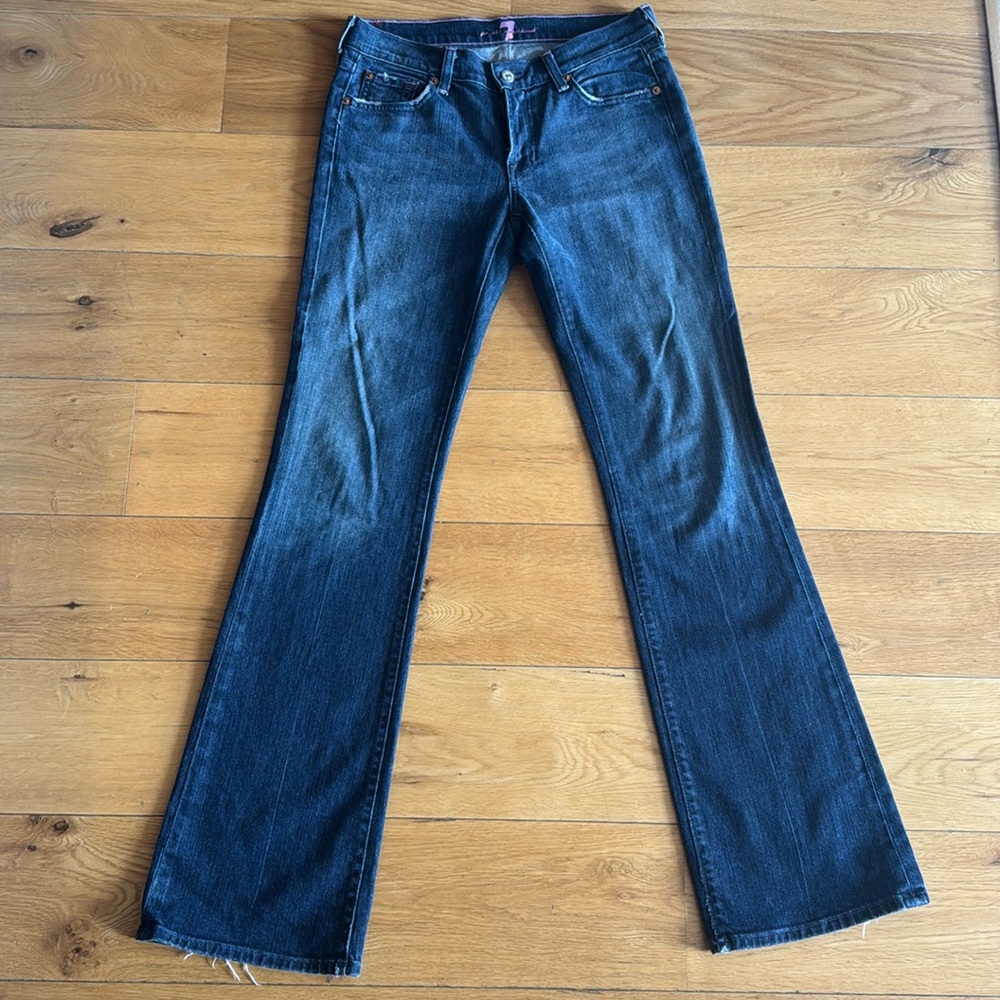 7 for all Mankind Bootcut Lightly Distressed Jeans